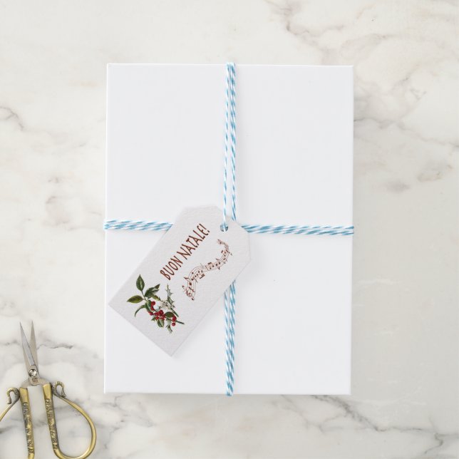 Buon Natale Gift Tags (With Twine)