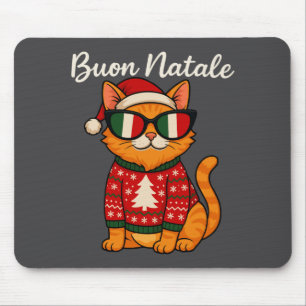 Buon Natale Italian Cat Christmas, Italy Pride Hol Mouse Mat