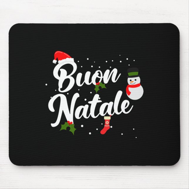 Buon natale italian christmas  mouse mat (Front)