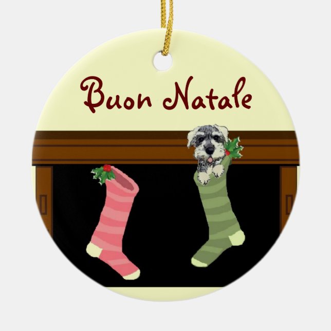 Buon Natale Italian Christmas Ornament (Front)