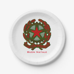 Buon Natale Italian Christmas Paper Plate