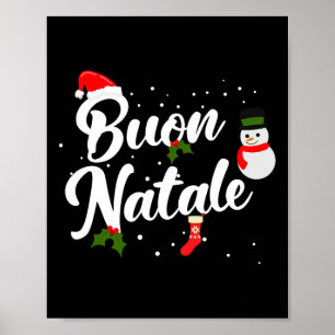 Buon natale italian christmas poster