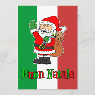 Buon Natale Italian Christmas Santa Party Invite