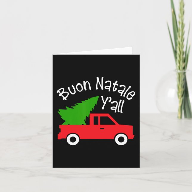 Buon natale italian christmasy#39;all funny italy  card (Front)