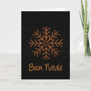 Buon Natale Italian Crystal Lights Holiday Card