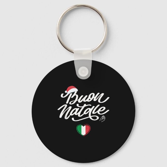 Buon Natale Italian Family Christmas, Italy Pride  Key Ring (Front)