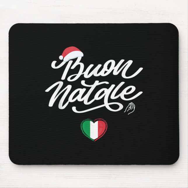 Buon Natale Italian Family Christmas, Italy Pride  Mouse Mat (Front)