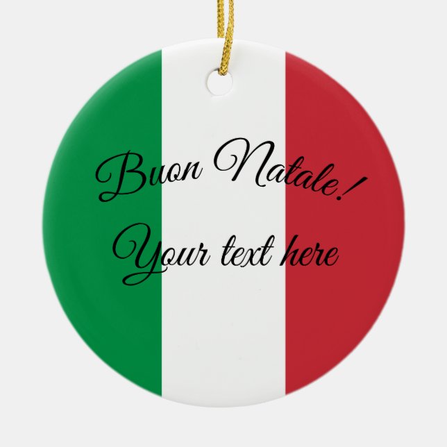 Buon Natale Italian flag Christmas ornament (Front)