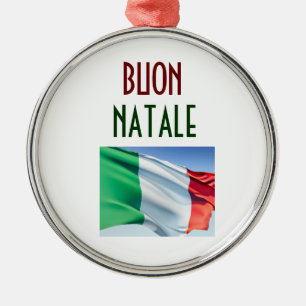 BUON NATALE ITALIAN FLAG CHRISTMAS ORNAMENT