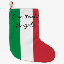 Buon Natale Italian flag personalised name Holiday