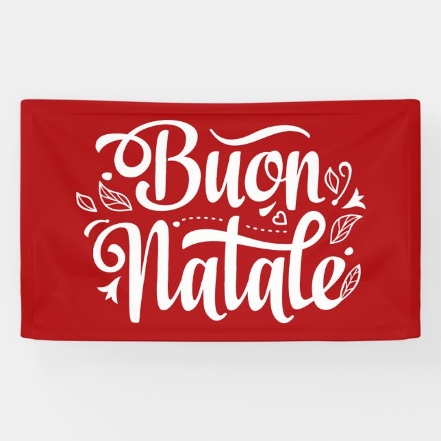 Buon Natale Italian Merry Christmas Banner (Horizontal)