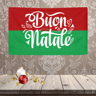 Buon Natale Italian Merry Christmas Banner