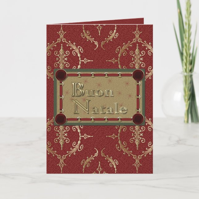 Buon Natale Italian Merry Christmas Greeting Card (Front)