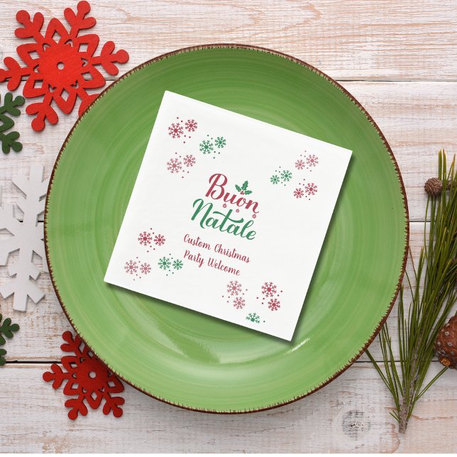 Buon Natale Italian Merry Christmas Napkin (Creator Uploaded)