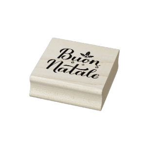 Buon Natale Italian Merry Christmas Rubber Stamp