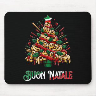 Buon natale italian pasta christmas tree xmas for  mouse mat