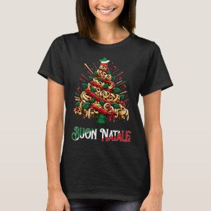 Buon natale italian pasta christmas tree xmas for  T-Shirt