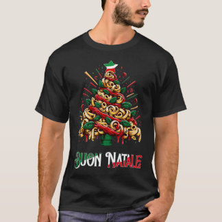 Buon natale italian pasta christmas tree xmas for  T-Shirt