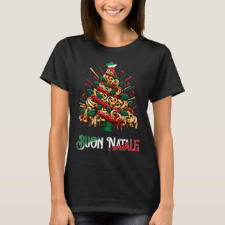 Buon natale italian pasta christmas tree xmas for  T-Shirt