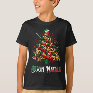 Buon natale italian pasta christmas tree xmas for  T-Shirt