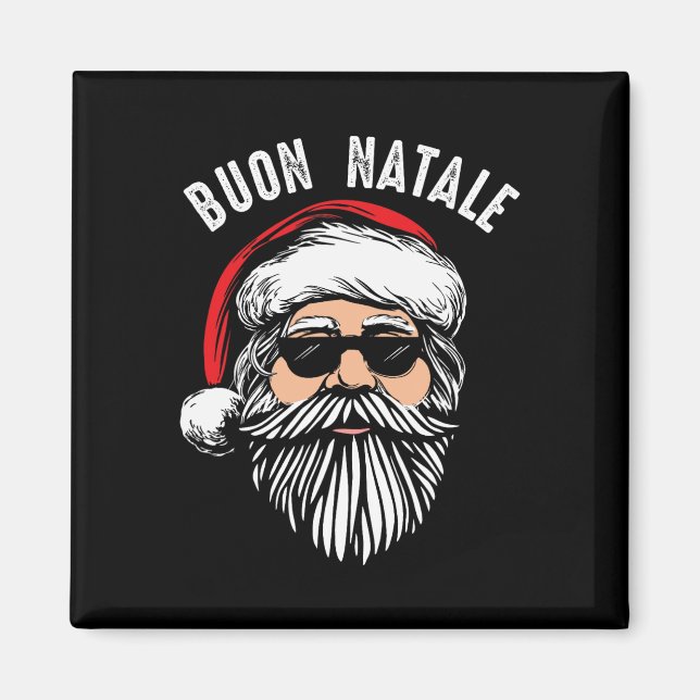 Buon natale italian santa claus babbo funny christ magnet (Front)