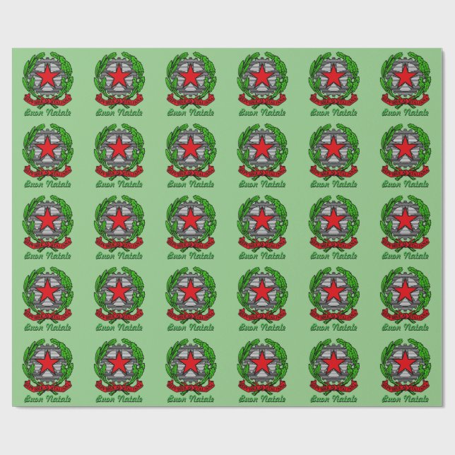 Buon Natale Italy Christmas Wrapping Paper (Flat)