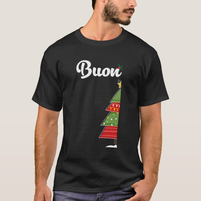 Buon Natale Matching Couple Ugly Christmas And New T-Shirt (Front)