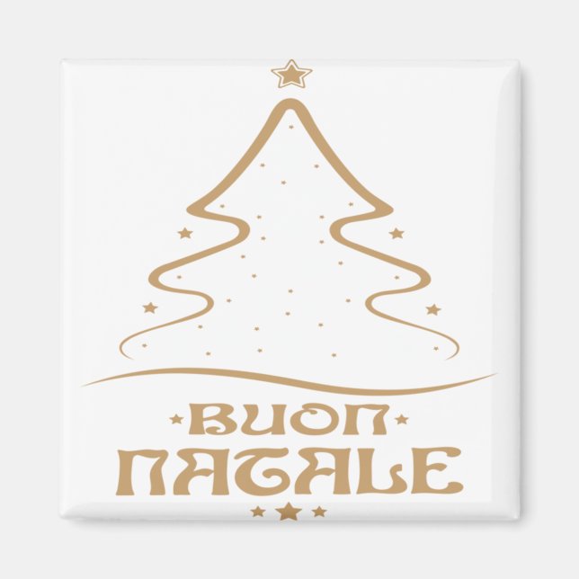 Buon natale merry christmas italian italy holiday magnet (Front)