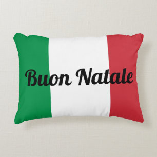 Buon Natale or Your Text Decorative Cushion