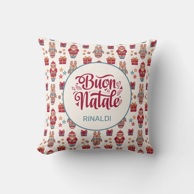 Buon Natale Personalised Cushion (Front)