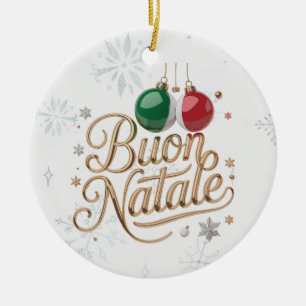 Buon Natale Personalised Italian Christmas Ceramic Tree Decoration