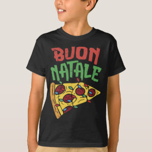 Buon Natale Pizza Funny Italian Christmas Lights G T-Shirt