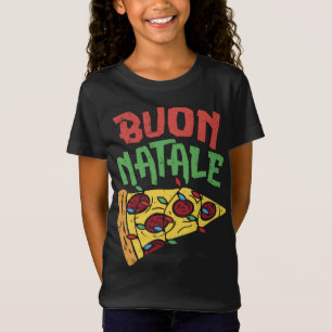 Buon Natale Pizza Funny Italian Christmas Lights G T-Shirt