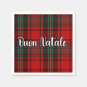 Buon Natale Plaid Napkin