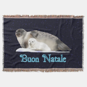 Buon Natale - Ringed Seal Throw Blanket
