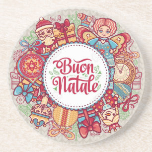 **BUON NATALE** SANDSTONE COASTER