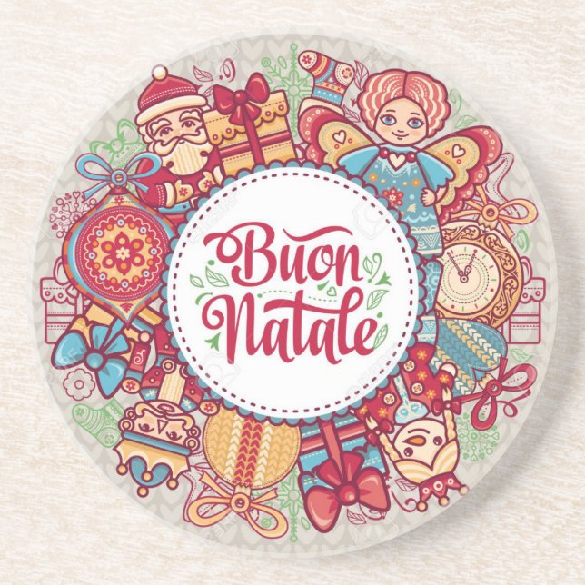 **BUON NATALE** SANDSTONE COASTER (Front)