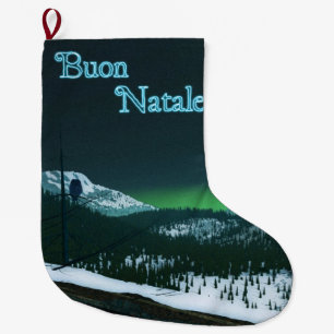 Buon Natale - Silent Night Large Christmas Stocking