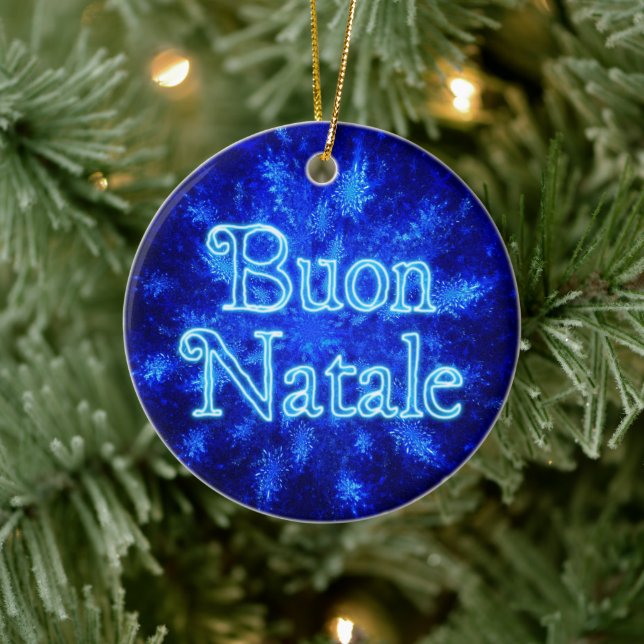 Buon Natale - Snowburst Ceramic Tree Decoration (Tree)