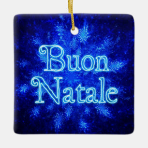 Buon Natale - Snowburst Ceramic Tree Decoration