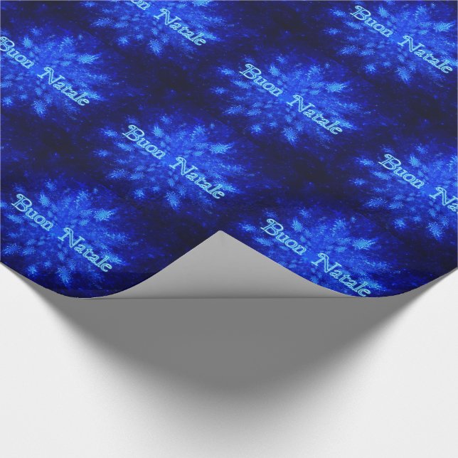 Buon Natale - Snowburst Wrapping Paper (Corner)