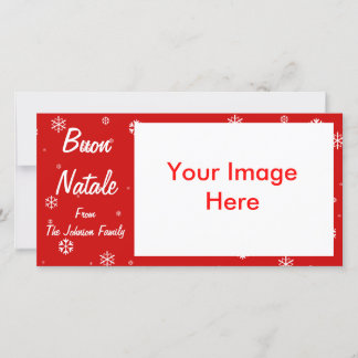 Buon Natale Snowflakes Holiday Card