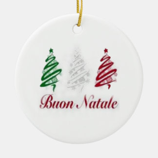 Buon Natale Tri Colour Christmas Ornament