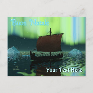 Buon Natale - Viking Ship Postcard