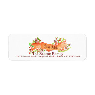 Buon Natale, watercolor Christmas banner