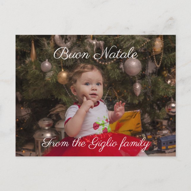 Buon natale | your photo  postcard (Front)