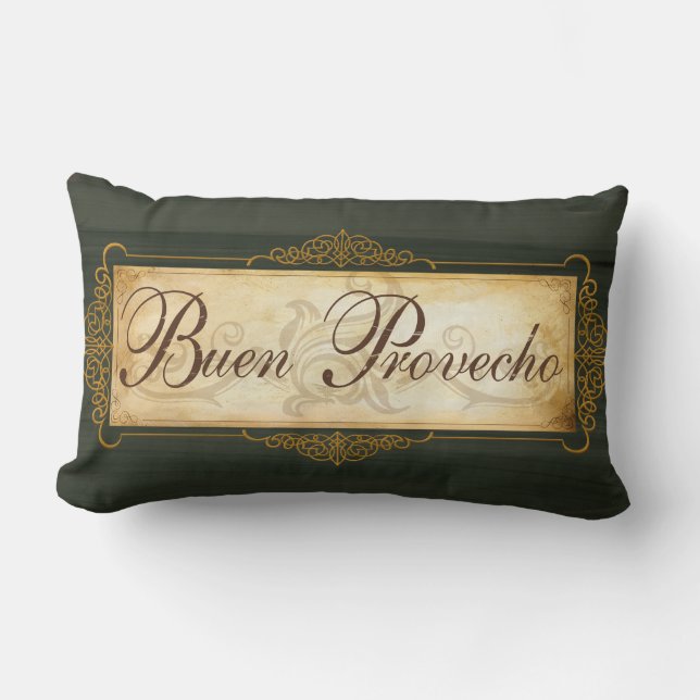 Buon Provecho decor pillow (Front)