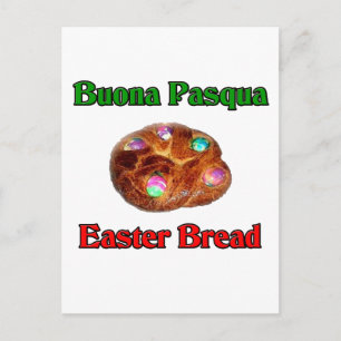 Buona Pasqua Easter Bread Holiday Postcard