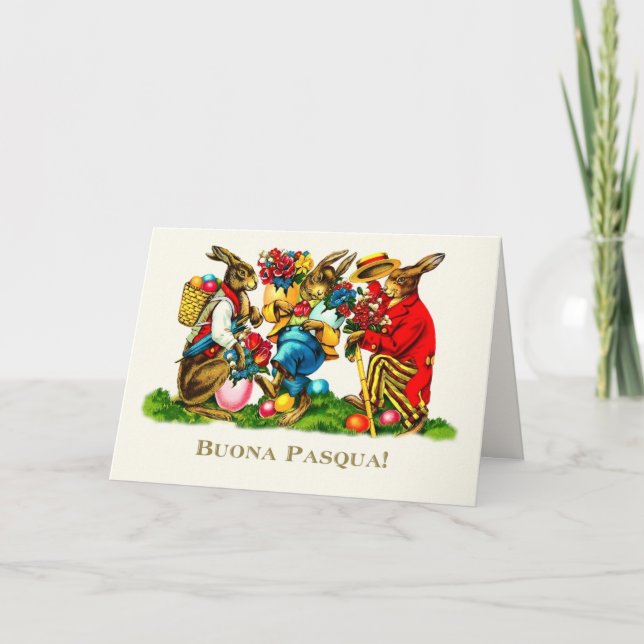 Buona Pasqua. Easter Card in Italian (Front)