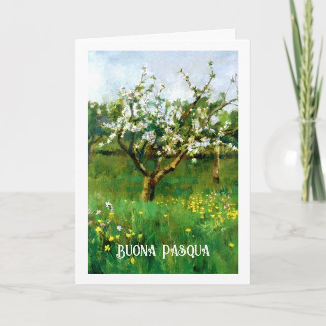 Buona Pasqua. Fine Art Easter Card in Italian (Front)